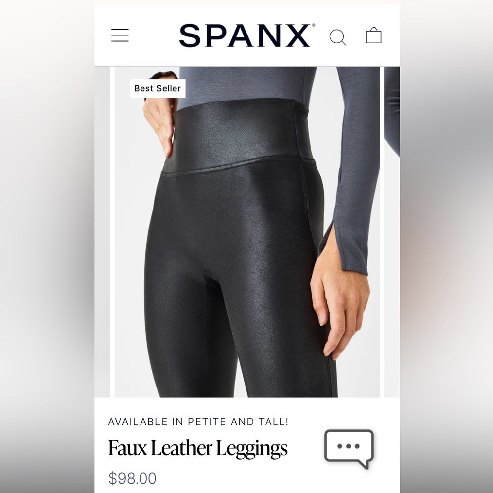 SPANX Faux Leather Leggings